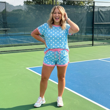 Load image into Gallery viewer, Polka Dot Contrast Edge Casual Short Set
