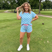 Load image into Gallery viewer, Polka Dot Contrast Edge Casual Short Set
