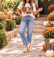 Load image into Gallery viewer, Patchwork pumpkin graphic tee
