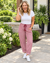 Load image into Gallery viewer, Stripe Drawstring Casual Loose Pants