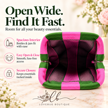 Load image into Gallery viewer, Snap Shut Makeup Bag – Wide-Opening Cosmetic Organizer