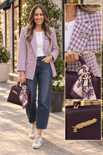 Load image into Gallery viewer, Tweed Plaid Blazer