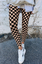 Load image into Gallery viewer, Checkered Pattern High Waist Skinny Leggings