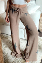 Load image into Gallery viewer, Retro Star Print Loose Long Sleeve Drawstring Wide Leg 2pcs Lounge Set