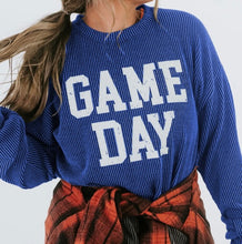 Load image into Gallery viewer, Corded GAME DAY Graphic Long Sleeve Crewneck Top