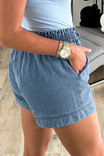Load image into Gallery viewer, Smocked Elastic Waist Denim Shorts