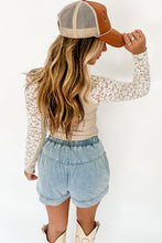 Load image into Gallery viewer, Lace Patchwork Long Sleeve High Neck Slim Top