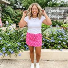 Load image into Gallery viewer, Polka Dot Drawstring Casual Mini Skort