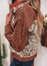 Load image into Gallery viewer, Ribbed Retro Floral Patchwork Jacket