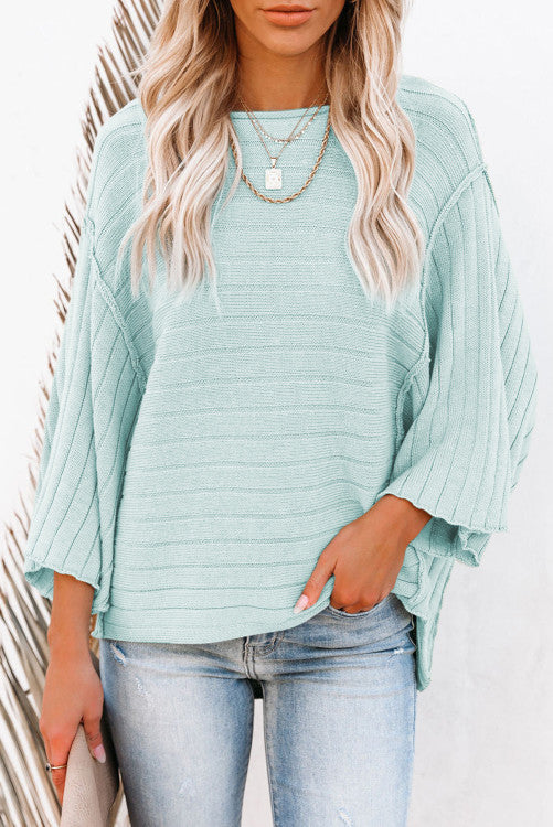 Exposed Seam Ribbed Top