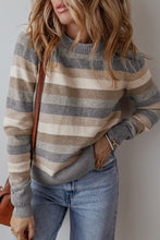 Load image into Gallery viewer, Ribbed Edge Round Neck Sweater