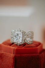 Load image into Gallery viewer, Janessa 2PC Sterling Silver Ring Set