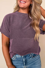 Load image into Gallery viewer, Corded Knit Mock Neck T Shirt