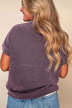Load image into Gallery viewer, Corded Knit Mock Neck T Shirt