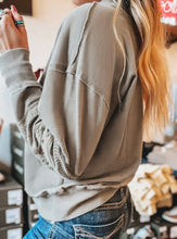 Load image into Gallery viewer, Aztec Embroidered Western V Neck Sweatshirt