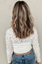 Load image into Gallery viewer, Lace See Through Mock Neck Long Sleeve Top