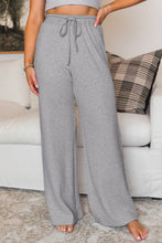 Load image into Gallery viewer, Drawstring High Waist Wide Leg Knit Pants