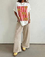 Load image into Gallery viewer, Cheetah Striped Print Retro Fashion Graphic Tee