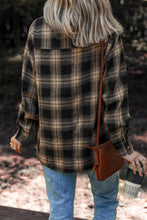 Load image into Gallery viewer, Retro Plaid Double Flap Pocket Brushed Shacket