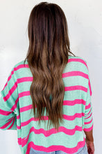 Load image into Gallery viewer, Stripe Round Neck Casual Sweater