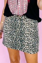 Load image into Gallery viewer, Leopard Denim Skirt