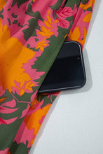 Load image into Gallery viewer, Floral Puff Sleeve Smocked Bodice Ruffled Long Dress