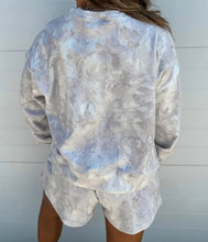 Load image into Gallery viewer, Camo Print Pullover Top and Elastic Waist Casual Short Set