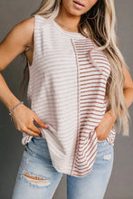 Load image into Gallery viewer, Stripe Colorblock Loose Tank Top