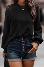 Load image into Gallery viewer, Lace Long Sleeve Textured Pullover
