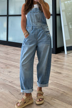 Load image into Gallery viewer, Adjustable Buckle Barrel Denim Overalls