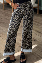 Load image into Gallery viewer, Leopard Straight Loose Leg Jeans