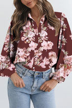Load image into Gallery viewer, Floral Puff Sleeve Lightweight Shirt