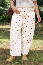 Load image into Gallery viewer, Polka Dot Print Plus Size Barrel Jeans