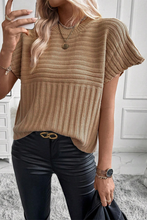 Load image into Gallery viewer, Rib Knit Wide Sleeve Sweater T-Shirt