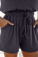 Load image into Gallery viewer, Bristol Knit Open Back Cap Sleeve Drawstring Romper