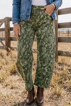 Load image into Gallery viewer, Paisley Print Denim Pants