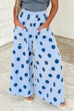 Load image into Gallery viewer, Polka Dot Wide Leg Elastic Waist Casual Pants