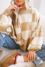 Load image into Gallery viewer, Checkered Bishop Sleeve Sweater
