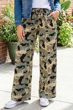 Load image into Gallery viewer, Camouflage Print Drawstring Shift Pants