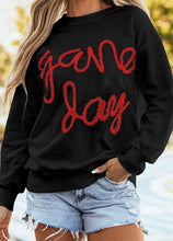 Load image into Gallery viewer, Tinsel Game Day Drop Shoulder Graphic Sweatshirt