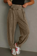 Load image into Gallery viewer, Mineral Wash Jogger Style High Waist Casual Pants