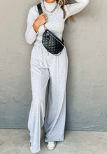 Load image into Gallery viewer, Long Sleeve High Neck Slim Top Smocked Waist Central Seam Pants Set