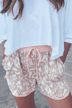 Load image into Gallery viewer, Classic Leopard Arched Hem Elastic Waist Casual Shorts