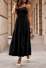 Load image into Gallery viewer, Backless Bodice Tiered Maxi Dress
