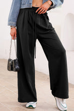 Load image into Gallery viewer, High Waist Pleated Detail Solid Sweatpants