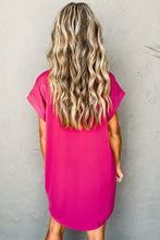 Load image into Gallery viewer, Buttoned Collar Shift T-shirt Mini Dress