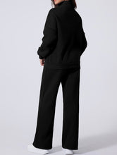 Load image into Gallery viewer, Drop Shoulder Zip Up Jacket Drawstring Pants Active 2pcs Set