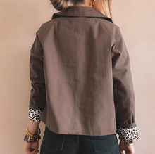 Load image into Gallery viewer, Collared Buttoned Leopard Liner Patchwork Chic Jacket