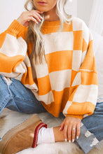 Load image into Gallery viewer, Checkered Bishop Sleeve Sweater