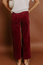Load image into Gallery viewer, Corduroy Solid Color High Waist Wide Leg Pants